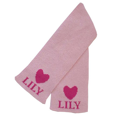 Personalized Heart Knit Scarf
